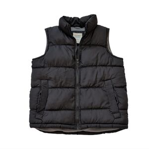 Old Navy Quilted Puffer Zip Up Vest Boys MEDIUM 8 Black Pockets